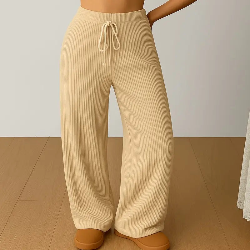 [COMPRE 2 E LEVE 4] Calça Feminina Cintura Alta em Tecido Canelado com Elastano + Necessaire Organizadora de Brinde