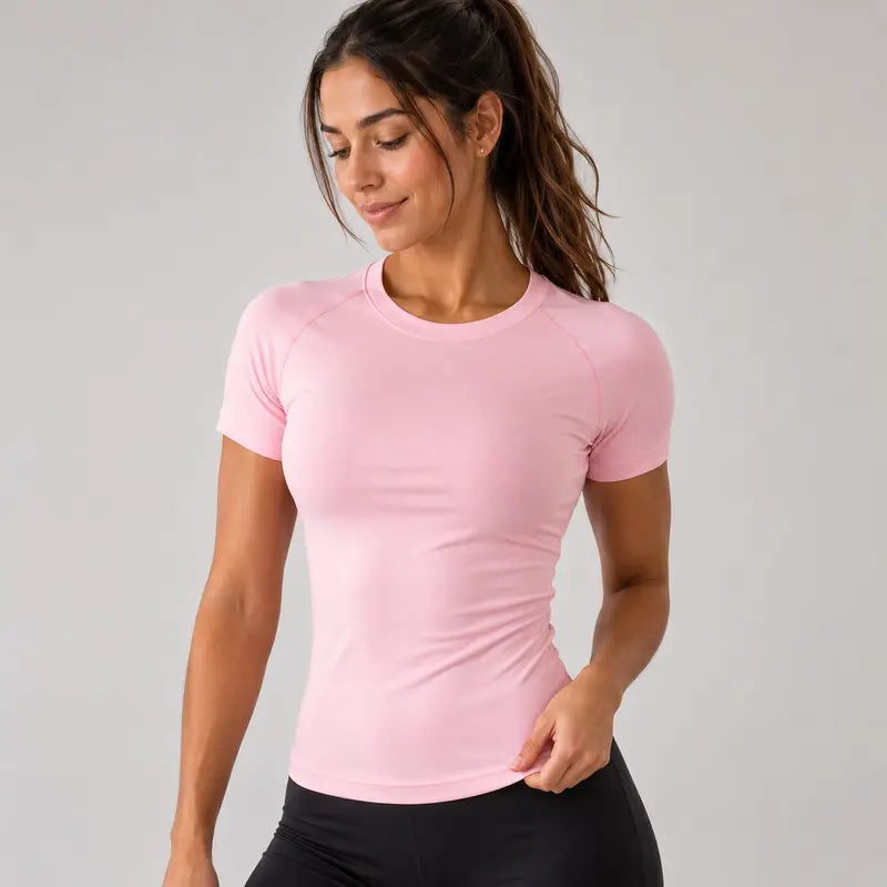 [COMPRE 2 E LEVE 4] Blusa Feminina de Manga Curta em Ribana Canelada Premium + Necessaire Organizadora de Brinde
