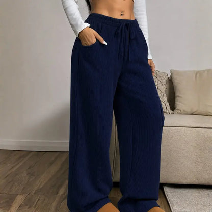 [COMPRE 2 E LEVE 4] Calça Feminina Cintura Alta em Tecido Canelado com Elastano + Necessaire Organizadora de Brinde