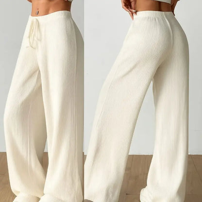[COMPRE 2 E LEVE 4] Calça Feminina Cintura Alta em Tecido Canelado com Elastano + Necessaire Organizadora de Brinde