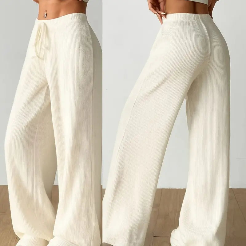 [COMPRE 2 E LEVE 4] Calça Feminina Cintura Alta em Tecido Canelado com Elastano + Necessaire Organizadora de Brinde