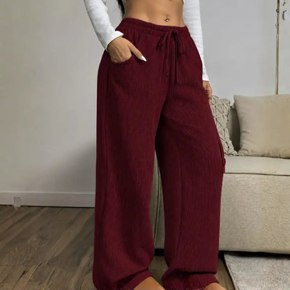 [COMPRE 2 E LEVE 4] Calça Feminina Cintura Alta em Tecido Canelado com Elastano + Necessaire Organizadora de Brinde