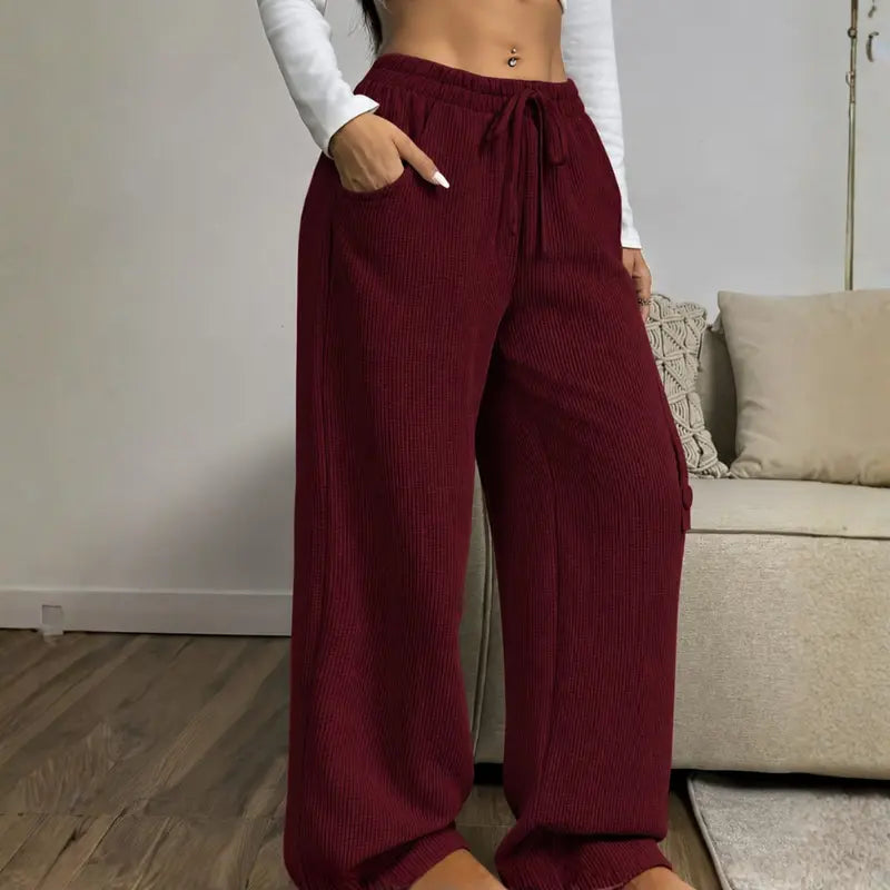 [COMPRE 2 E LEVE 4] Calça Feminina Cintura Alta em Tecido Canelado com Elastano + Necessaire Organizadora de Brinde